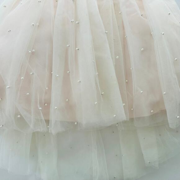 American Princess Soft Pink Dress Hi-Lo Size 8 Floral Party Wedding Pageant - Picture 3 of 7